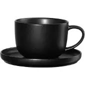 Asa selection Koffiekop Met Schotel Coppa Kuro Black 200 ml