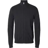 Selected Gebreid vest 'Berg' antraciet