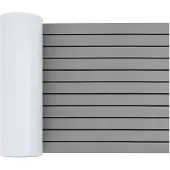 vidaXL Bootmat Gestreept Lichtgrijs en Zwart 240 x 60 cm EVA