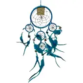 Ruben Robijn Dromenvanger - Spiegel - 11cm - Turquoise - Dreamcatcher