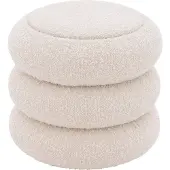 Goossens Nachtkastje Cloud, Rond 45 cm, 35 cm hoog, incl. glasblad rond opleg