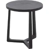 Goossens Salontafel Luciano rond, essenhout zwart,, 50 x 55 x 50 cm