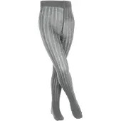 Falke Classic Rib geribd huidvriendelijk katoen panty kinderen grijs - maat 122-128
