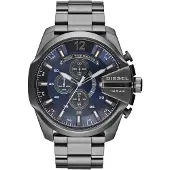 Diesel Analoog horloge 'Mega Chief' donkerblauw / zilvergrijs