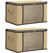 vidaXL Opbergbox met transparant zijpaneel, 2 stuks, 37,5 liter
