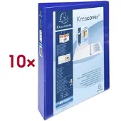 Exacompta 10x Kreacover Ringband in PP met 4 D-ringen van 30mm - A4 maxi - Blauw - 51842BE