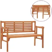 vidaXL Tuinbank inklapbaar 120 cm massief eucalyptushout