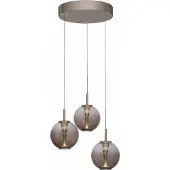 Paul Neuhaus Vide hanglamp Pure E-Infinty bronce met amber glas