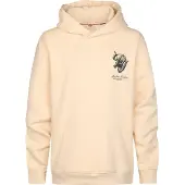 Petrol Industries hoodie met backprint - crème Sweater Ecru Jongens Katoen Capuchon - maat 152