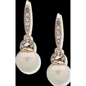 Ralph Lauren Oorbellen goud / wit / parelwit