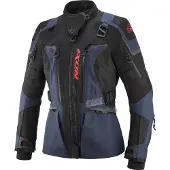 Ixon Odin Lady Marineblauw Zwart Bright Rood Waterdichte Textiele Motorjas Maat XL