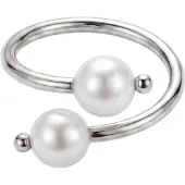 Purelei Ring 'Pearl Muse' zilver / parelwit