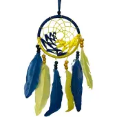 Ruben Robijn Dromenvanger dreamcatcher -22cm - Wave - Blauw & Geel