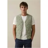 Fynch&Hatton Casual Fit Gewatteerd vest beige, Effen