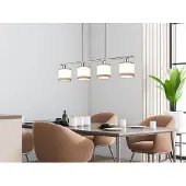 TRIO Hanglamp Davos wit 4-lichts