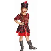 Rubies Piratenjurk zwart-rood voor meisjes - Kinderpruik carnaval kostuum