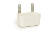 Natural - Voerbak - Duif - Weduwschapbakje Met Vaste Haken 4,7x5,5x9cm Wit - 1st