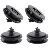 Amio Auto Matten Stopper / Matten Vastzetten Clip Schroeven Zwart (4 sets)