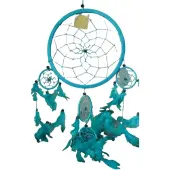 Ruben Robijn Dromenvanger veren 42cm Turquoise
