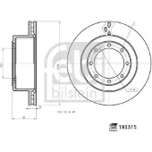 FEBI BILSTEIN Remschijf 193315, 1 stuk
