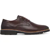 Pikolinos Heren Donkerbruine Alarcon leren schoenen (44), Leer, Plat, Veters, Casual M7D-4289