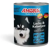 Amora Hondenvoer 6x800g - Zalm & Kabeljauw
