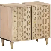 vidaXL Wastafelkast 62x33x58 cm massief mangohout