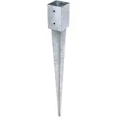 GAH Alberts 211301 inslag-paalvoet | voor ronde of vierkante houten palen | thermisch verzinkt | 91 x 91 mm | totale lengte 900 mm