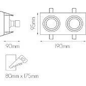 Fantasia Zoom I witte inbouwspot 2x 5W LED GU10 dimbaar
