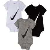 Nike Kids Rompertje/body grijs gemêleerd / zwart / wit