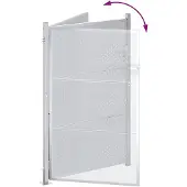 vidaXL Tuinpoort 85 x 144 cm Roestvrij staal zilver Vergrendelbaar