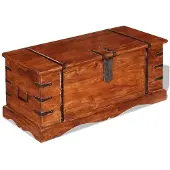 vidaXL Opbergkist massief hout