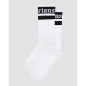 Dr. Martens Sokken - Athletic Logo Sock - white+black Organic Cotton Blend - S-M tot M-L - wit-zwart | Maat S-M
