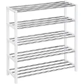 Idimex Schoenenrek DUBLIN met 5 planken – Wit