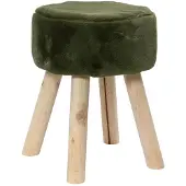 Molecule Kruk polyester rabbit hair groene houten pootjes