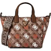 GUESS schoudertas handtas Eliette Logo Tote Bag Ginger Logo Lichtbruin