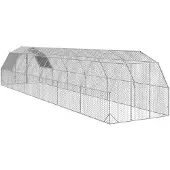 vidaXL Kippenren met dak 2,5x12x2,25 m gegalvaniseerd staal