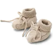 Little Dutch gebreide babyslofjes beige Jongens/Meisjes Katoen Effen - maat 44/56