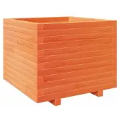 vidaXL Plantenbak 60x60x68,5 cm massief grenenhout wasbruin