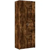 vidaXL Opbergkast 70x42,5x225 cm bewerkt hout gerookt eikenkleur