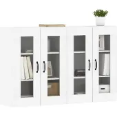 vidaXL Hangkasten 2 st bewerkt hout wit