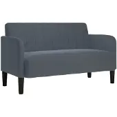 vidaXL Loveseat bank 109 cm fluweel donkergrijs