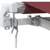 vidaXL Luifel handmatig uittrekbaar met LED 500x350 cm bordeauxrood