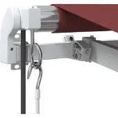 vidaXL Luifel automatisch uittrekbaar 400x350 cm bordeauxrood