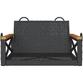 vidaXL Hangstoel, zwart, 63x62x40 cm, polyrotan