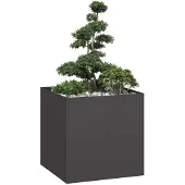 vidaXL Plantenbak 80x80x80 cm staal zwart