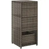 vidaXL Tuinkast 50x55x115 cm poly rattan grijs