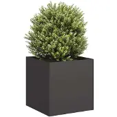 vidaXL Plantenbak 40x40x40 cm koudgewalst staal zwart
