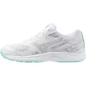 Mizuno Stealth Star sportschoenen - wit/oranje Jongens/Meisjes Mesh - maat 34.5