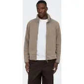 Only & Sons Fleece jas 'ONSJason' lichtbruin